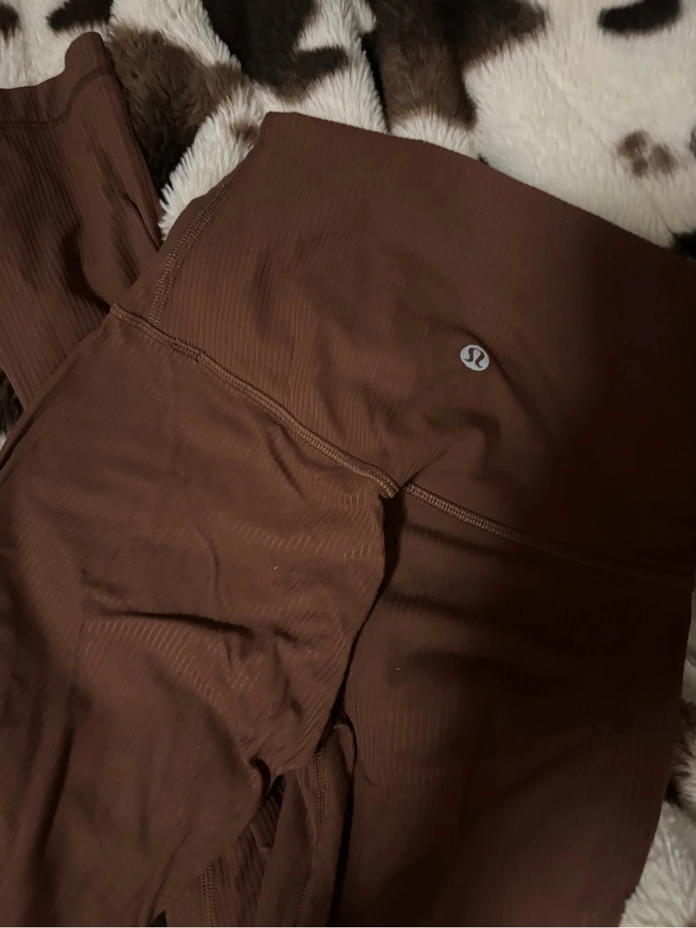lululemon athletica Chocolate Brown Ribbed High-Rise Leggings